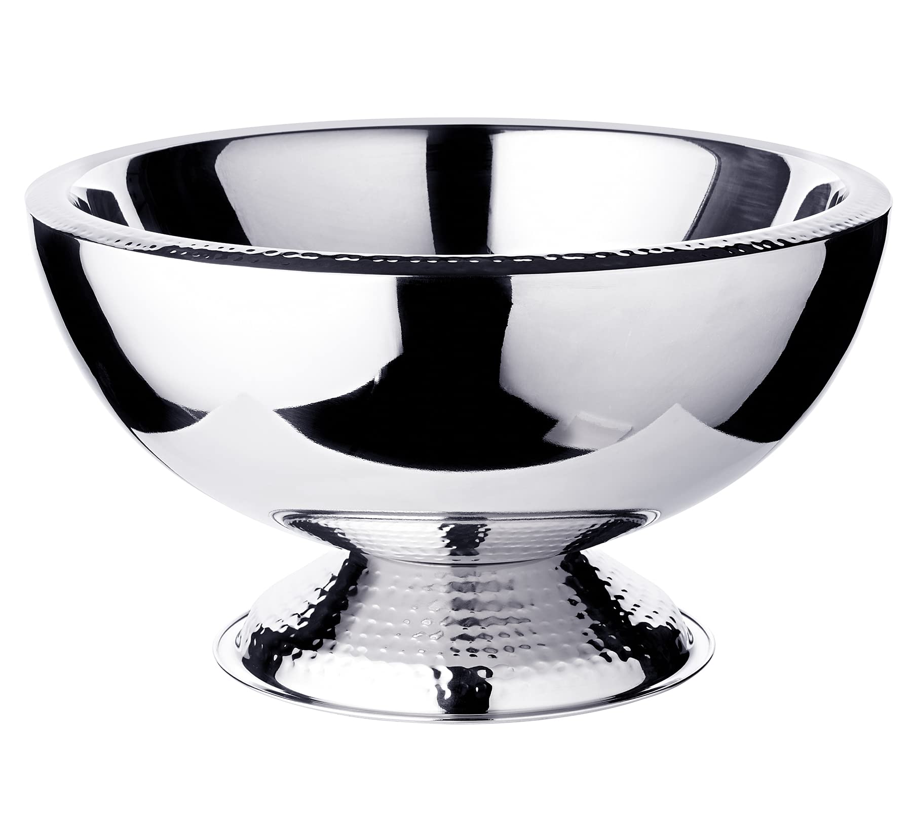 EDZARD Champagne Cooler Till, (h 9.45″, Ø 16.93″), Stainless Steel, Double-Walled - Double Walled Champagne Bucket, Stainless Steel Wine Cooler, Modern ice Bucket for Bottles