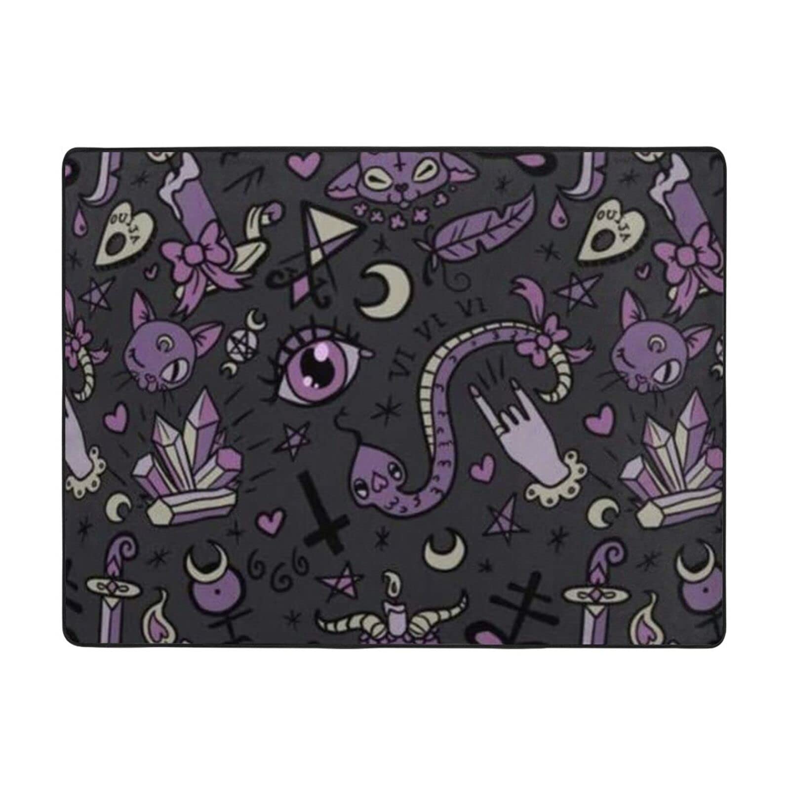 Moquette gothique violette et noire pour un salon mystérieux