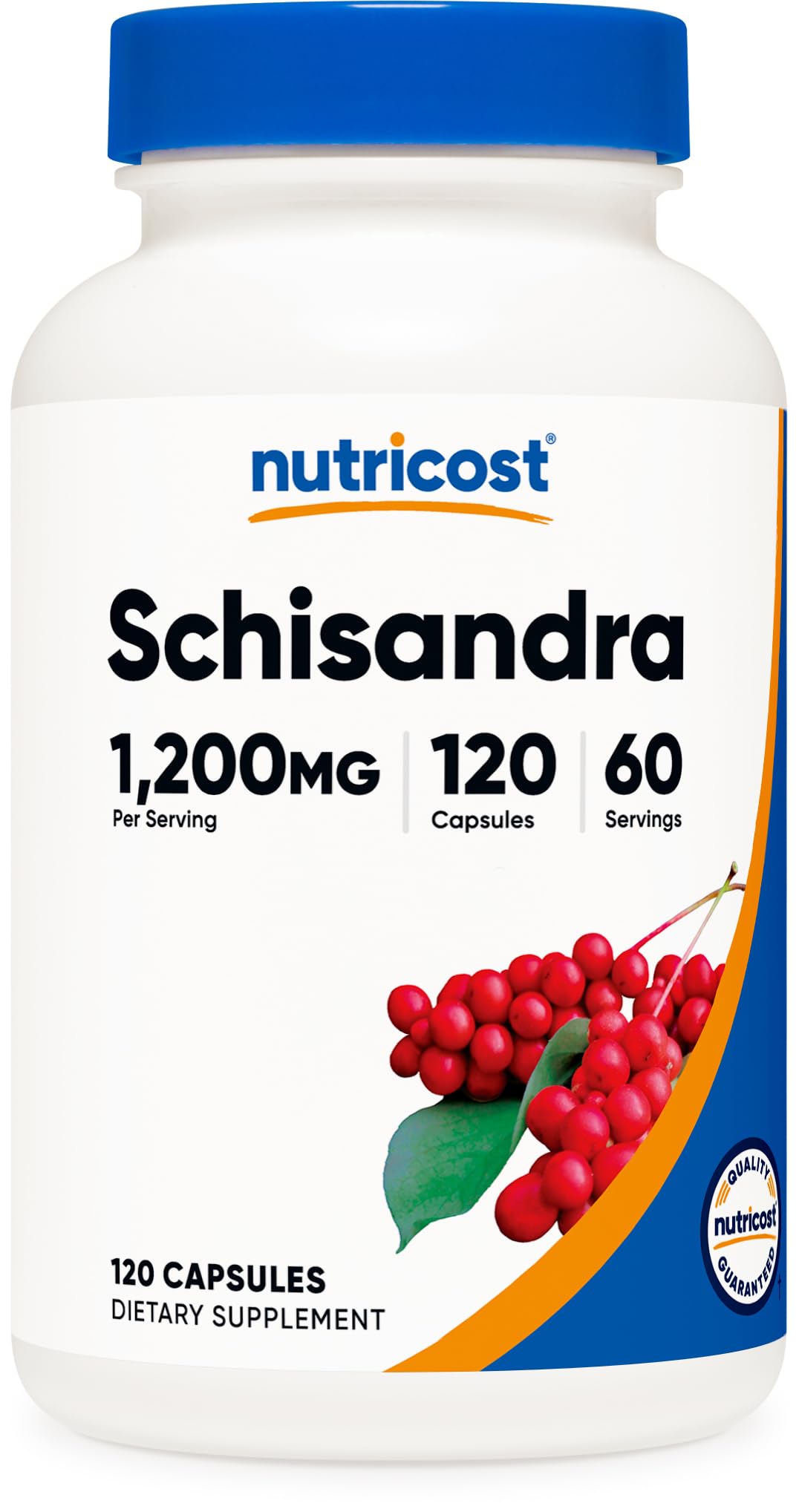 Nutricost Schisandra Supplement 1,200mg Per Serving, 120 Capsules for 60 Servings Per Bottle - Berry Fruit Extract, Vegan, GMO-Free, Gluten-Free