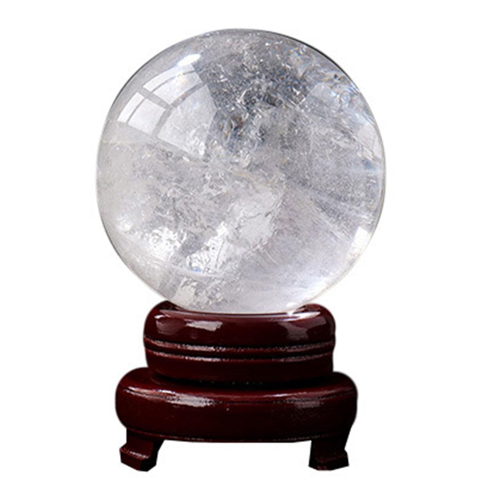 AARTERZZA White Crystal Ball Ornaments raw Stone Polished Seven Star Array feng Shui Home Office Decoration,Dia.3.5in