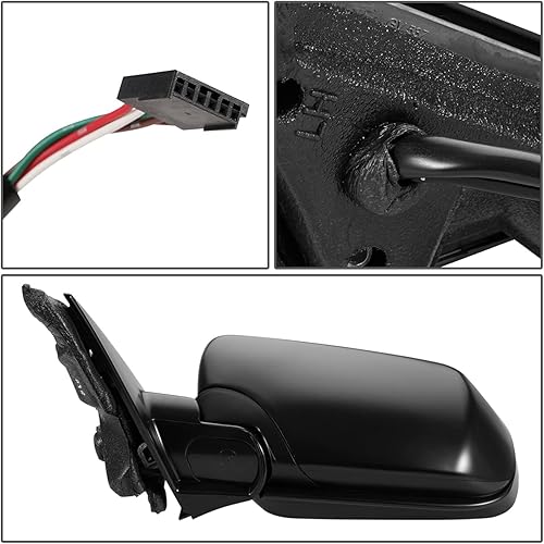 Miniatura 5 de DNA Motoring OEM-MR-BM1320118 Espejo retrovisor eléctrico plegable ajustable con calefacción lateral izquierdo compatible con 02-05 BMW 320i/325i,