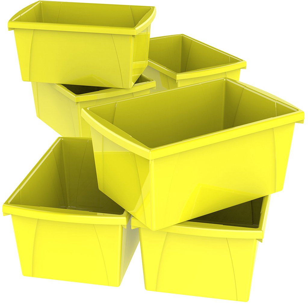 Bacs de rangement en plastique Storex 19 L, solution pour organiser livres et jouets d'enfants