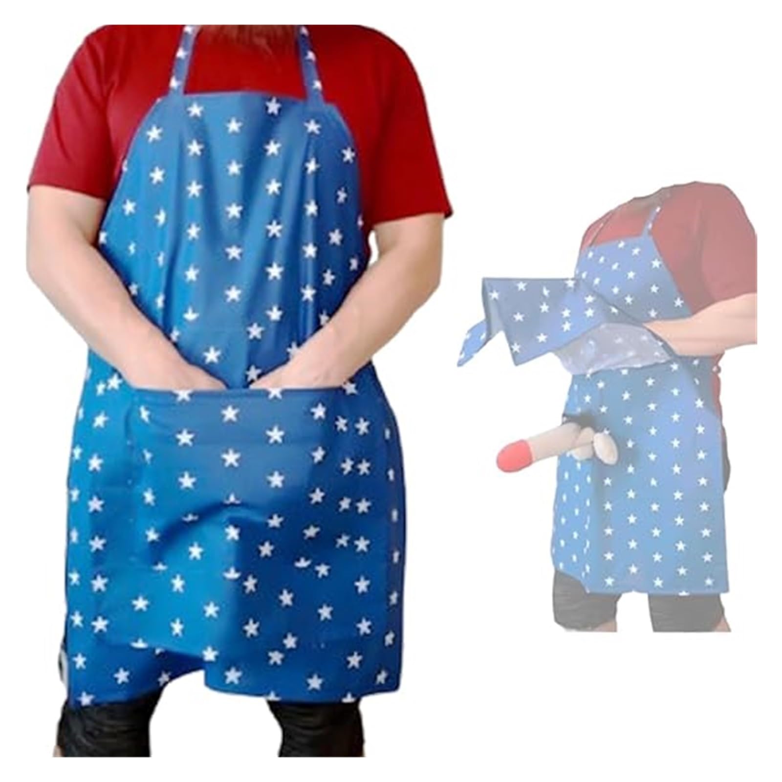 The Ultimate Gag Gift Apron | A Surprise Hiding In The Pocket! Funny Apron With Penisunder, Novelty Kitchen Apron For Adult(B)