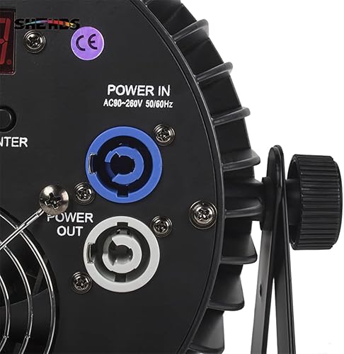 Miniatura 5 de Sardoxx Par de escenario plano LED de aleación de aluminio de 18 x 18 W luces de escenario de DJ con control Dmx512 RGBWA UV 6 en 1 buenas para