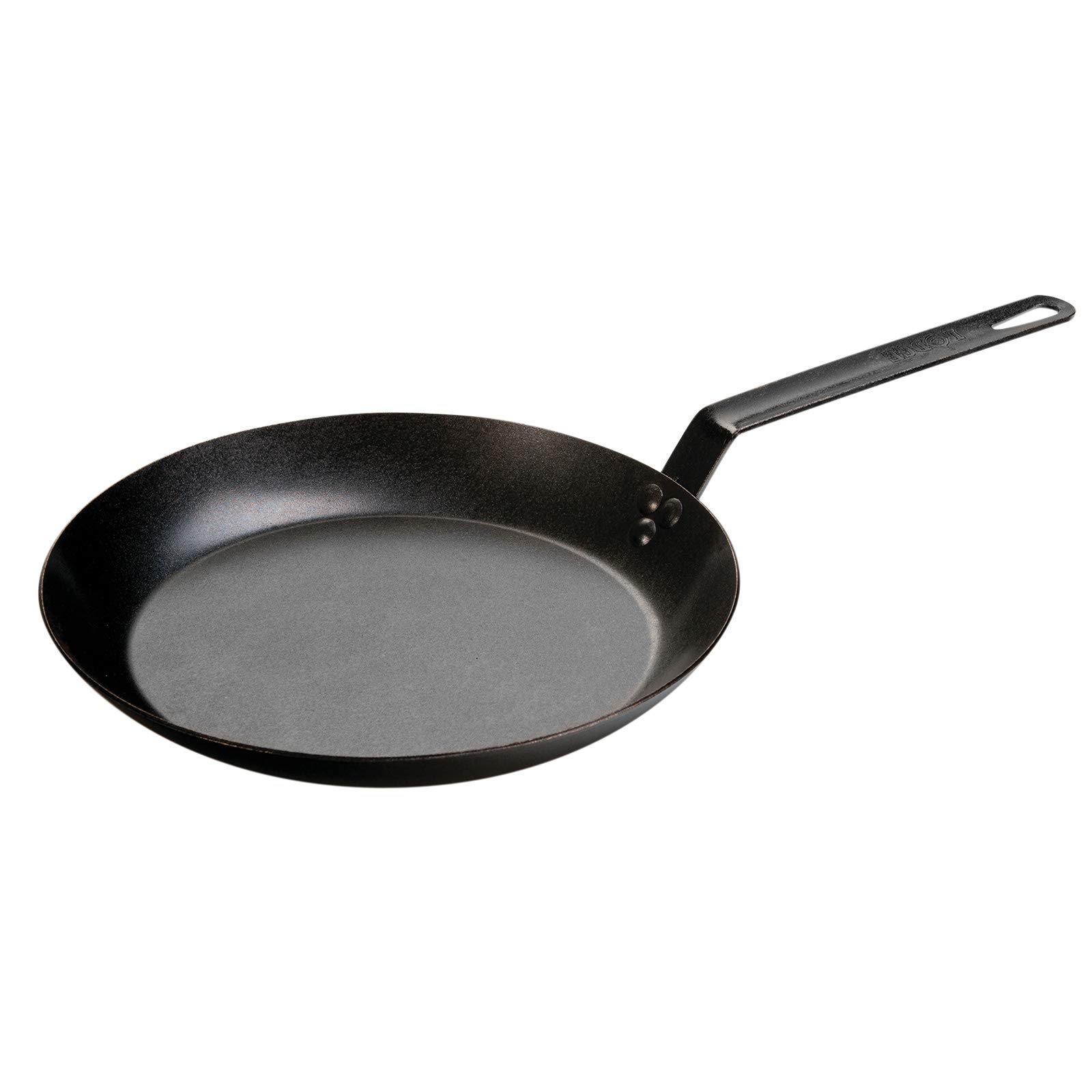 Pre-Seasoned Carbon Steel Skillet - Use in the Oven, on the Stove, on the Grill, or Over a Campfire - 12 Inch