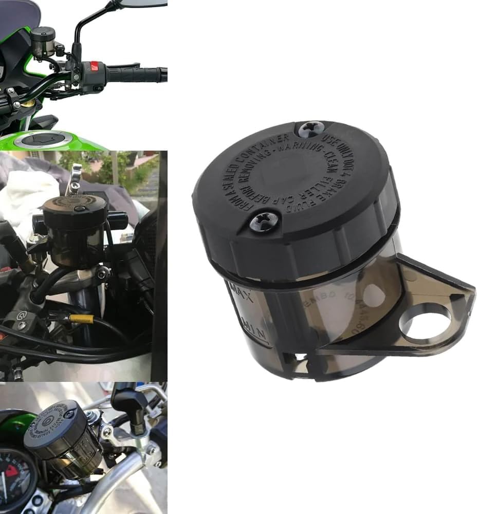 Vagary Universal Motorcycle Brake Clutch tank Fluid Reservoir Oil Tank Oil can/Brembo Oil Can (Black)