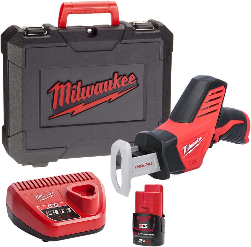 Milwaukee C12HZ 12V Compact Hackzall/Hacksaw with 1 x 2.0Ah Battery