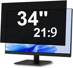 Amazon.com: J J-Dream 34 Inch Privacy Screen for Computer Curved ...