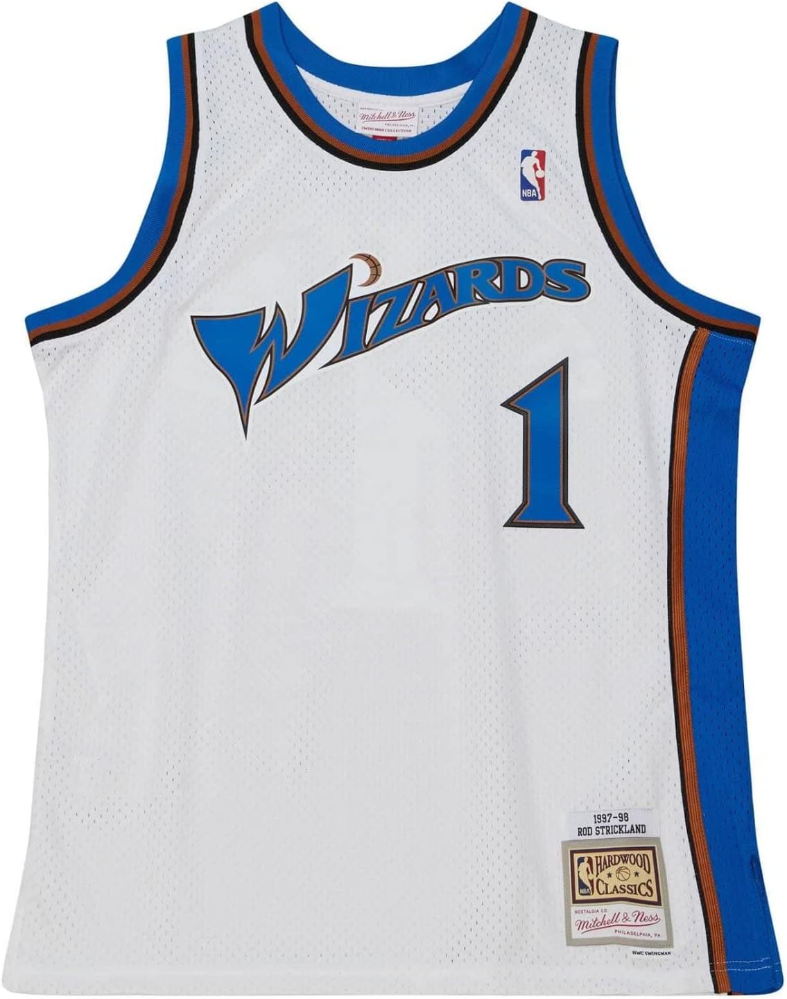 Mitchell & Ness Swingman Rod Strickland Washington Wizards 1997-98 Jersey