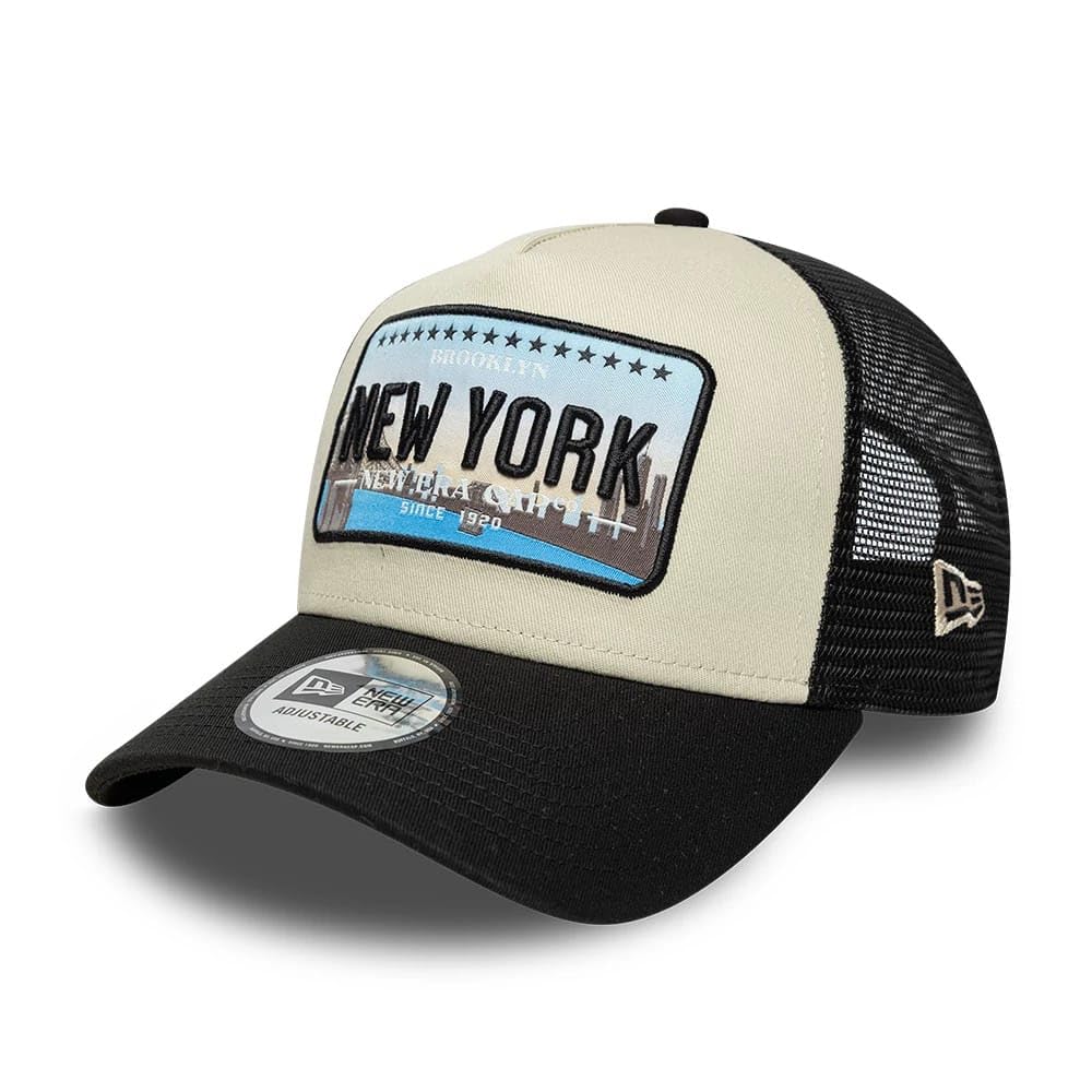 New Era New York Licence Plate 9Forty A-Frame Trucker Cap Black — image 1