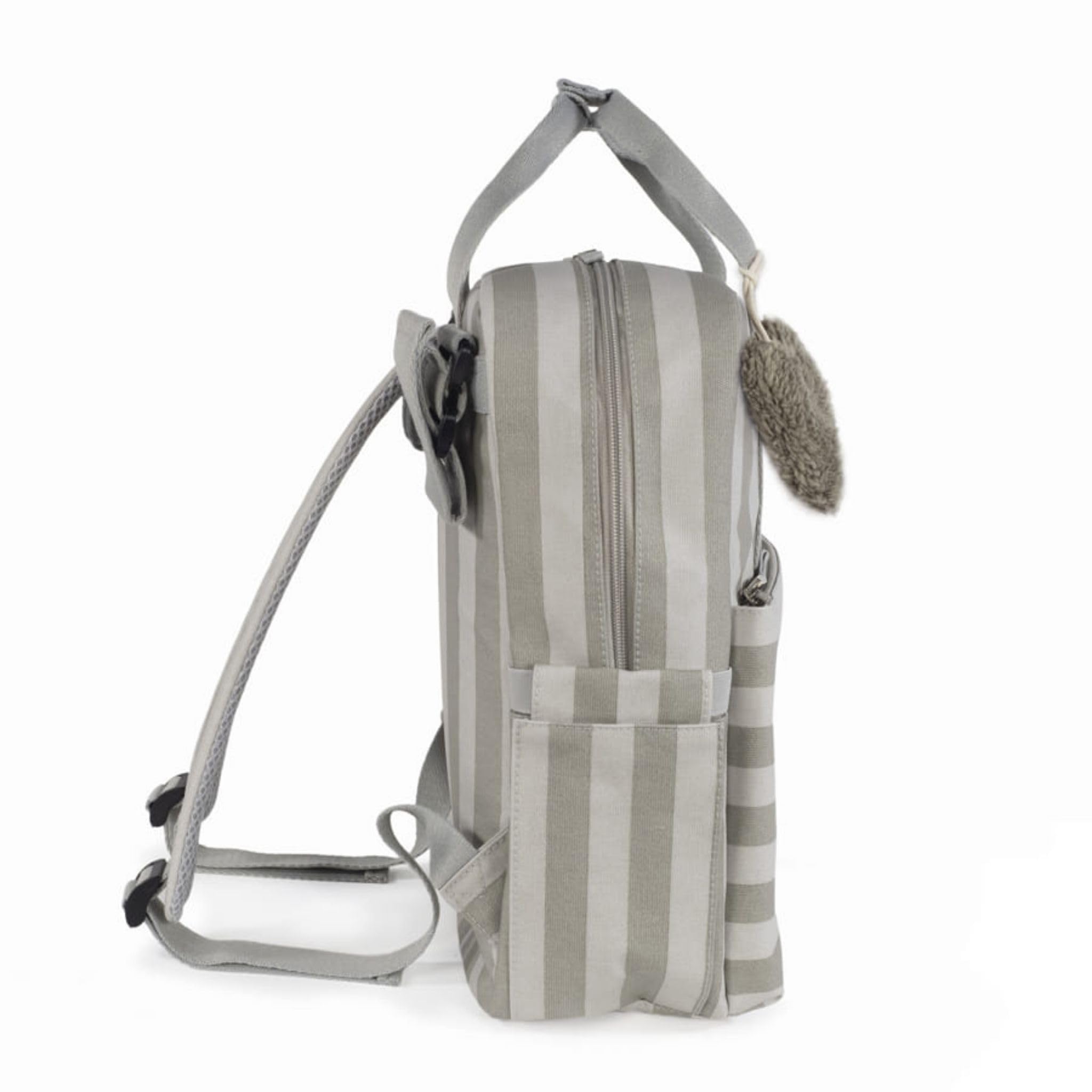 Walking Mum Sintra Bolso de Paseo Rayado y Mochila – Bolso Multifuncional para Bebé 2 en 1 - Verde