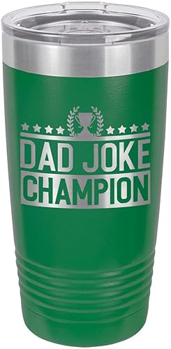 Miniatura 14 de Papá Broma campeón negro 20 oz vaso de bebida con popote Taza de viaje grabada con láser Comparar con Yeti Rambler Idea de regalo papá