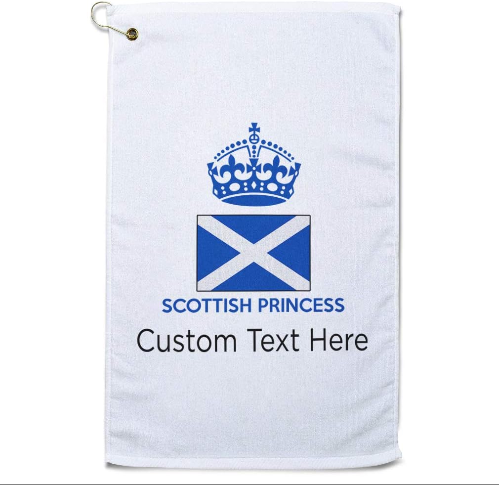 Golf Towel Scottish Princess Crown Countries Cotton Bag Accessories