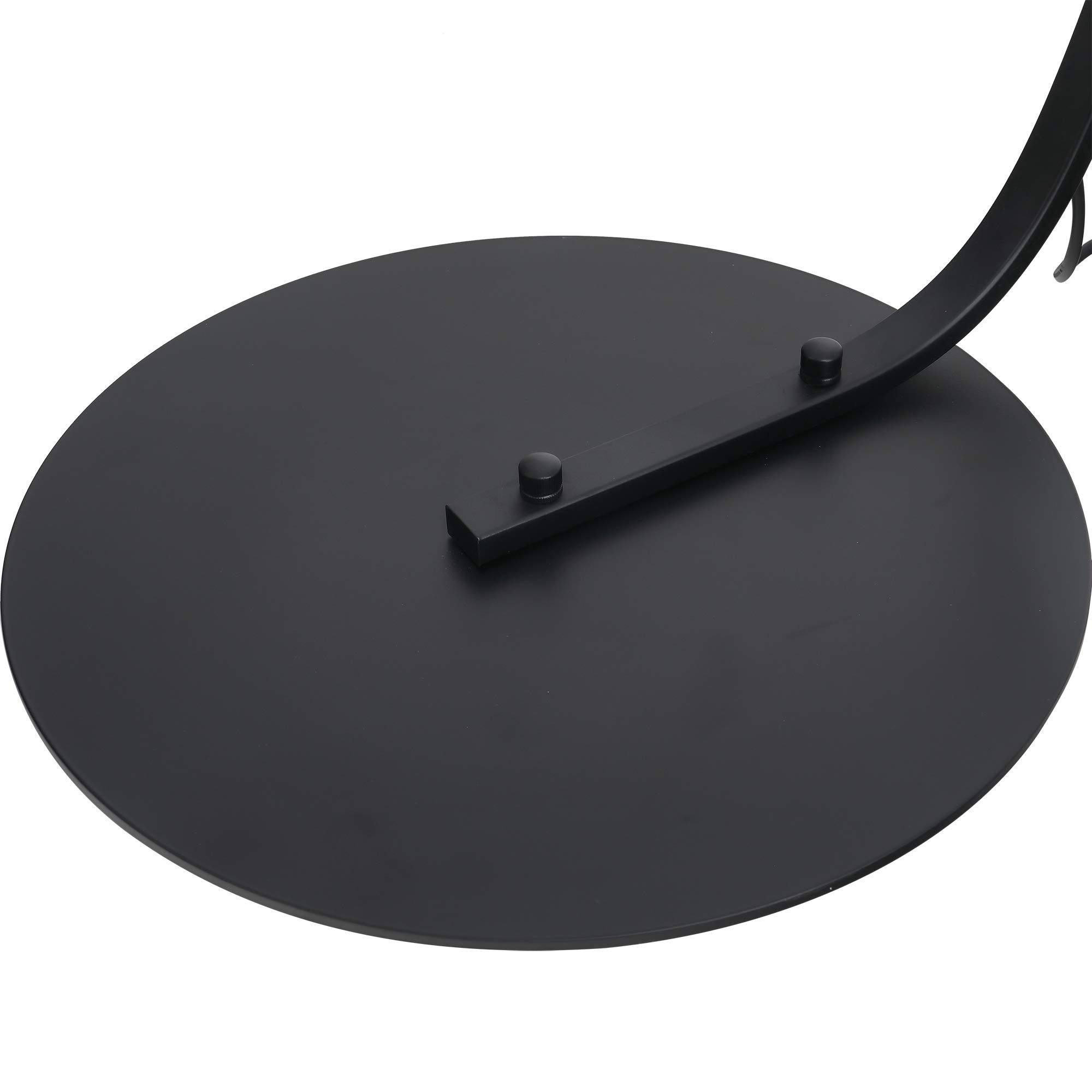 HOMCOM Lampada da Terra ad Arco Base in Metallo Ø47 x 105 x 190cm Nera | Paralume in Tessuto, Lampada a Piantana, Interruttore a Pedale