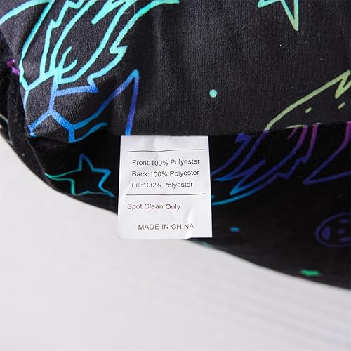 Miniatura 7 de Holawakaka Almohada de lectura con brazos, almohada de felpa con estampado de dinosaurio de galaxia de dibujos animados para niños, adolescentes,