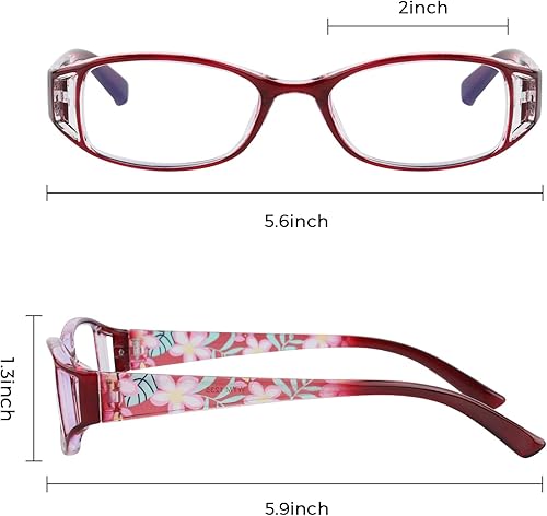 Miniatura 2 de 6 pares de gafas de lectura, moda para mujer, elegantes gafas de lectura de resina HD antiazul