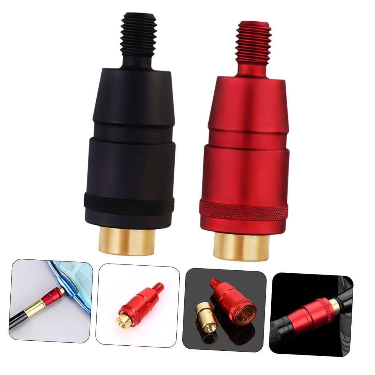 ABOOFAN 5 Set Connettore per Rete da Pesca Connettore per Canna da Pesca Adattatore Universale Giunto per Rete Connettore per Retino da Immersione Lega di 2 Pezzi * 5