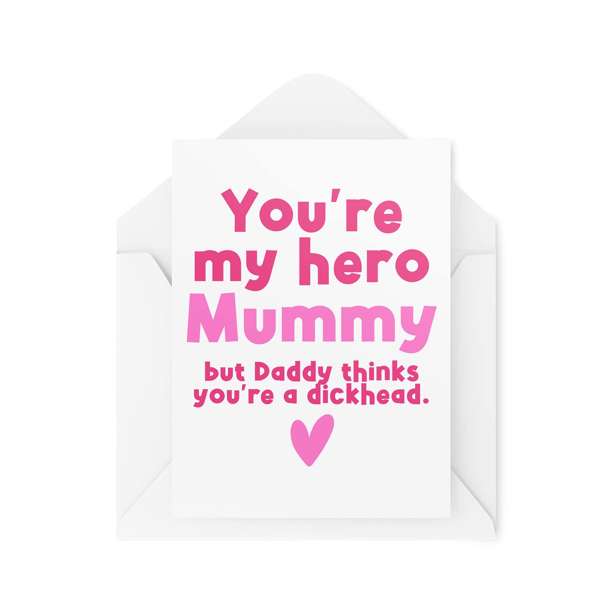 Funny Birthday Cards | You're My Hero Mummy Card | From The Kids Mother's Day Mum Joke Banter Dad Mam Daddy Son Daughter | CBH1152