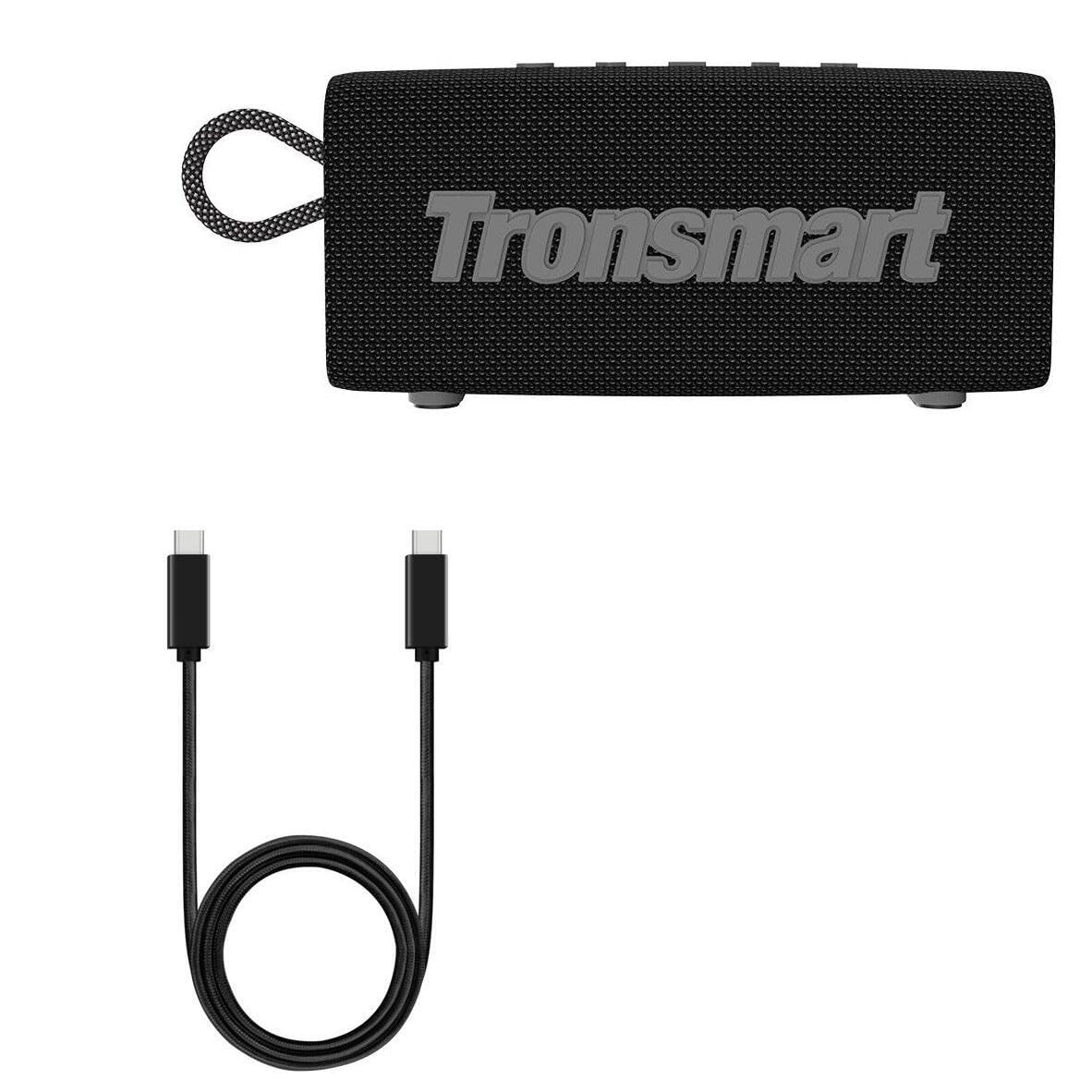 BoxWave Cable Compatible with Tronsmart Trip Portable Outdoor Speaker - DirectSync PD Cable (3ft) - USB-C to USB-C (100W), Type C Braided 3ft Charge and Sync Cable - Jet Black