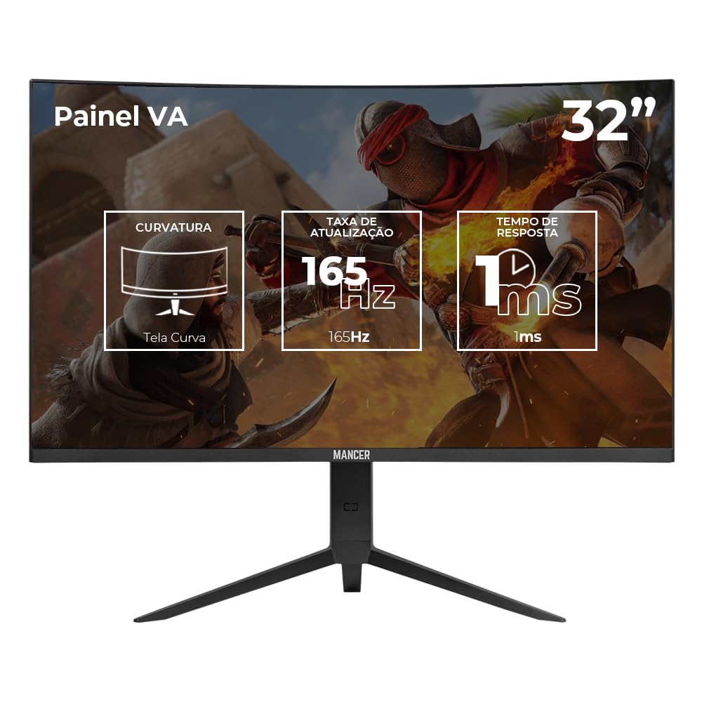 Monitor Gamer Mancer Valak UZ32 | 32 Polegadas | Full HD | Painel VA ...