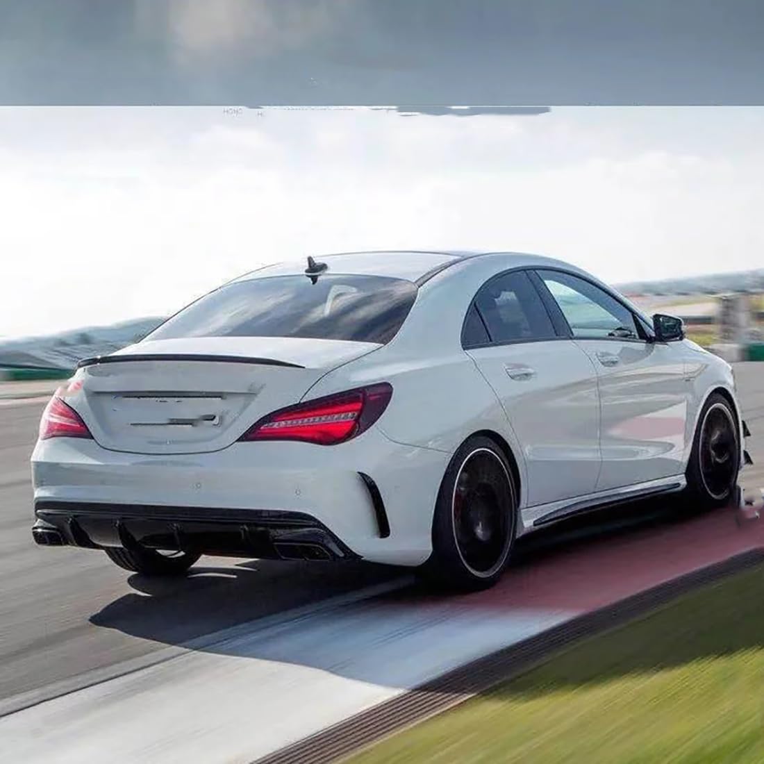 Spoiler Posteriore per Auto per Mercedes Benz CLA W117 CLA180/200/250/260 2014-2019, Alettone Posteriore per Auto, Alettone per Bagagliaio Spoiler Posteriore in ABS