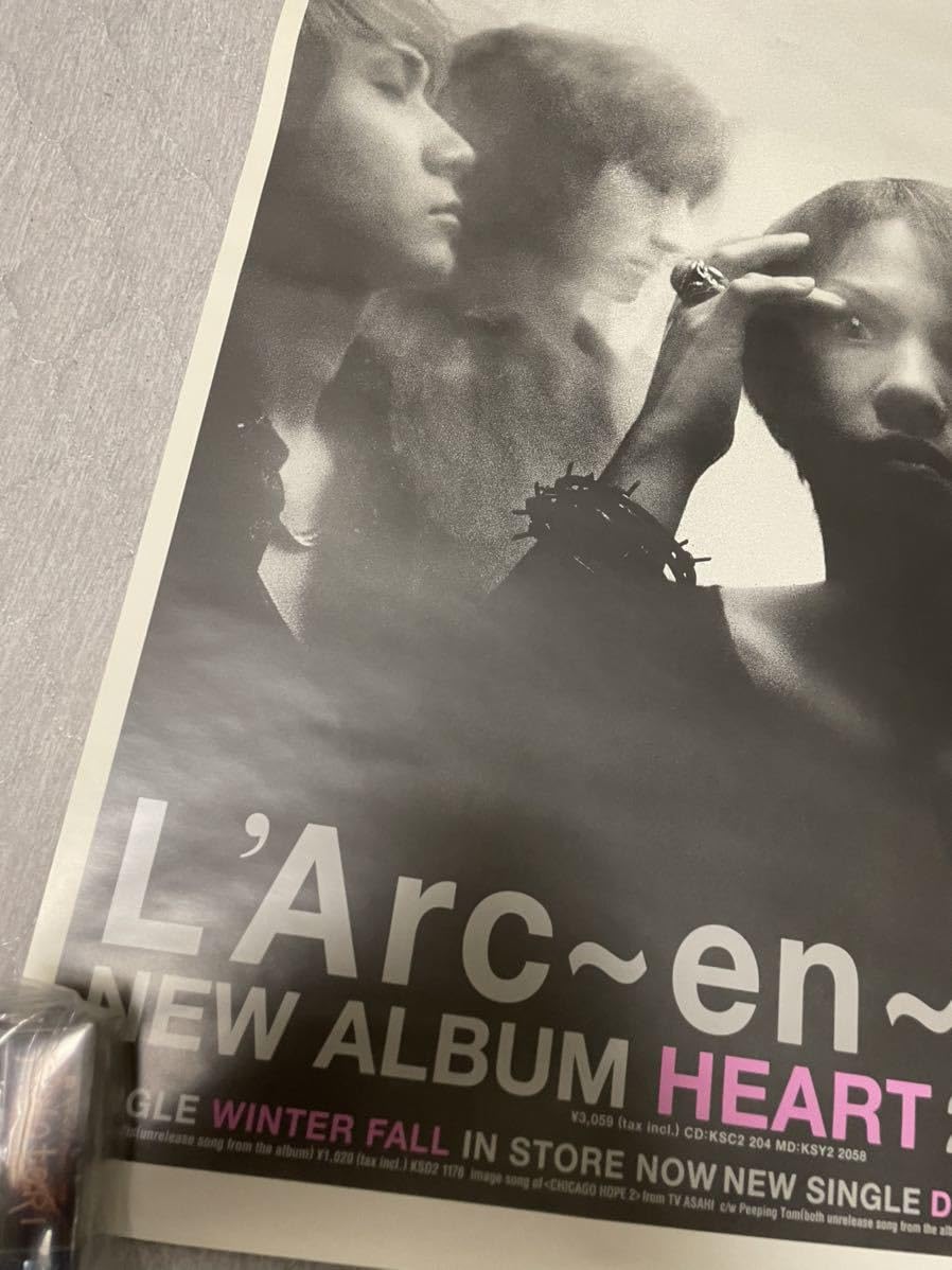 L'Arc～en～Ciel／HEART 新品 店頭告知ポスター 90年代当時物