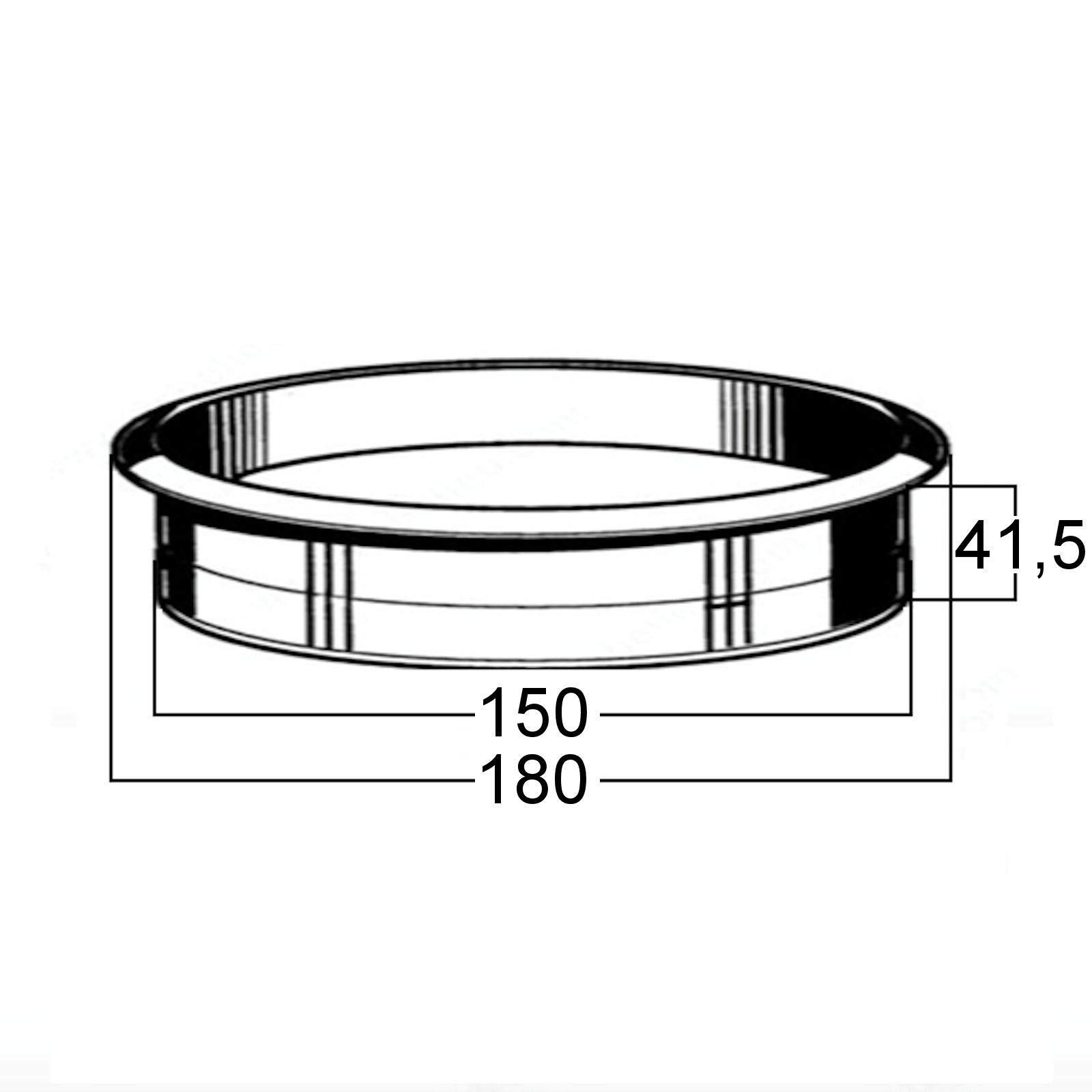 SOTECH Passe-Déchets à Encastrer dans le Comptoir Lavabo ou Plan de Travail Acier inoxydable finement brossé Ø 180 mm Hauteur 41,5 mm