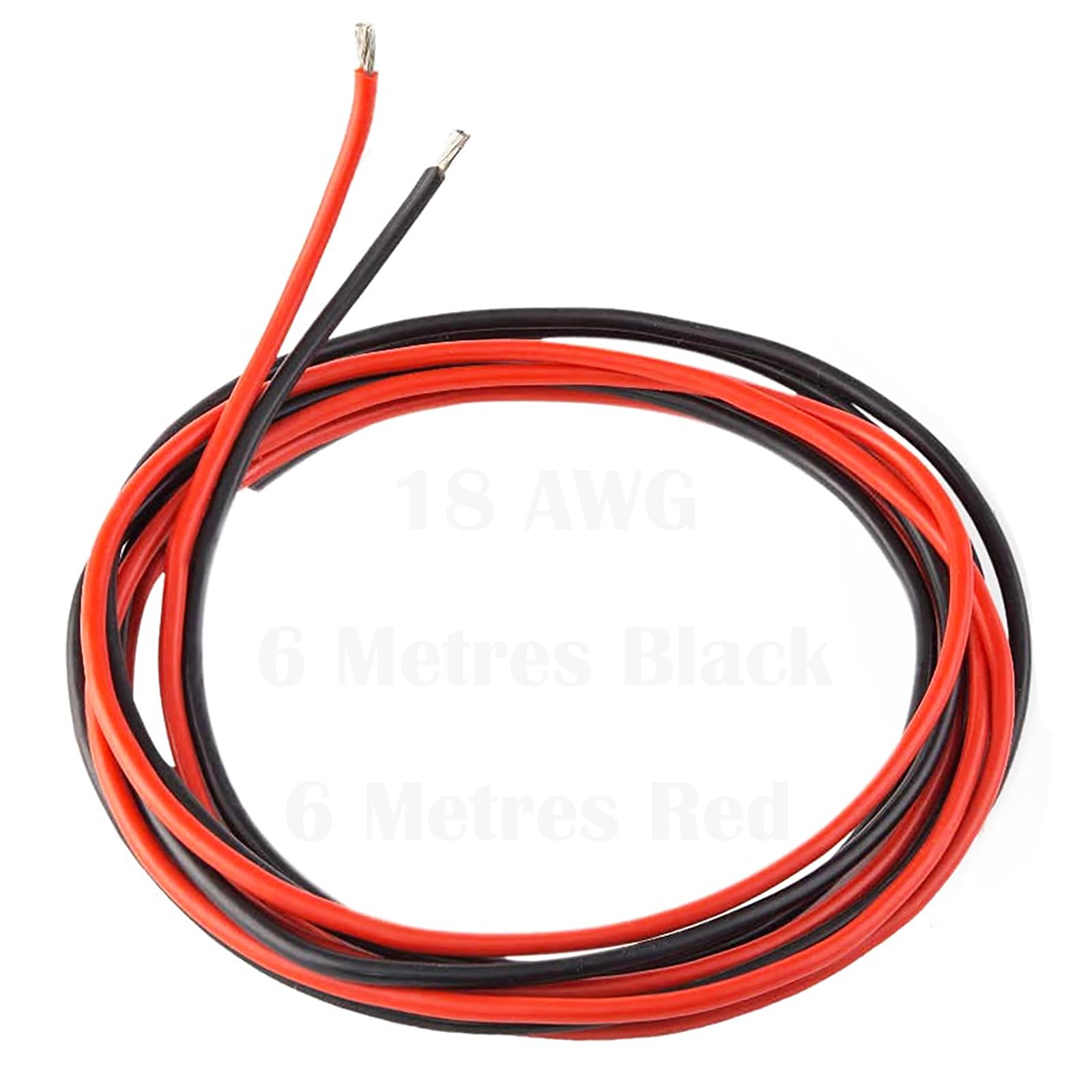 18 AWG Silikonkabel – 6 Meter Schwarz & 6 Meter Rot – Hitzebeständig Bis 200°C, Weich & Flexibel