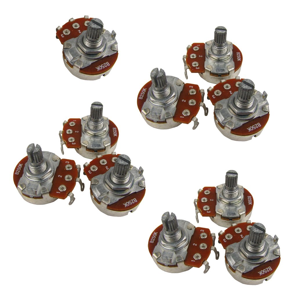 Buy IKN 10pcs Guitar Full Size Pots B250K Potentiometers for Guitar