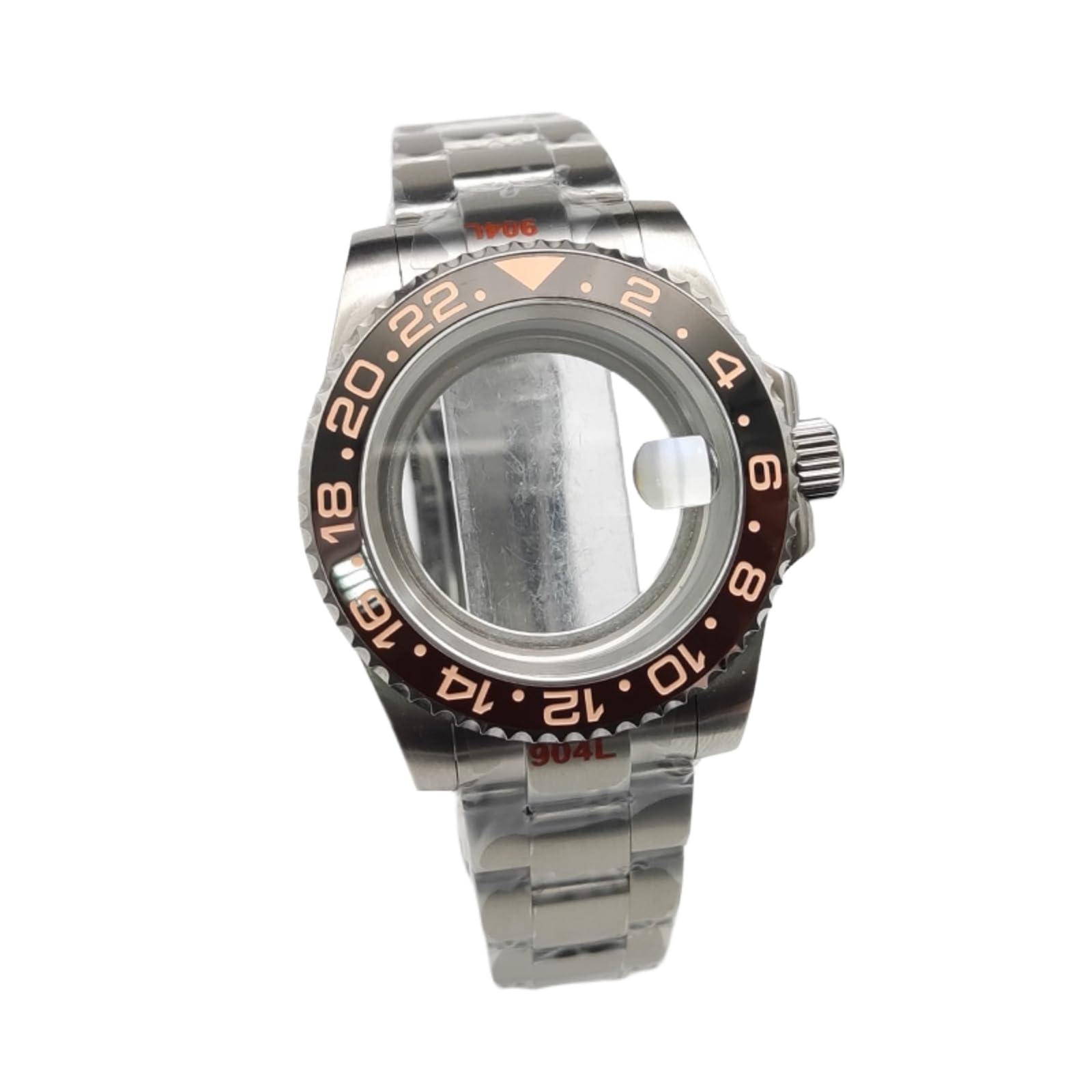 Set Cassa E Bracciale 40 mm Acciaio 904L Subacqueo GMT Stile Yacht Vetro Zaffiro Lente Datario Compatibile Con Movimento NH36 per Rolex Submariner/GMT-Master/Yacht-Master - 14
