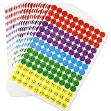 Preprinted Pricing Labels, EAONE Garage Sale Labels Pup Neon Stickers Removable, 3/4 Inch Diameter, Pack of 3500