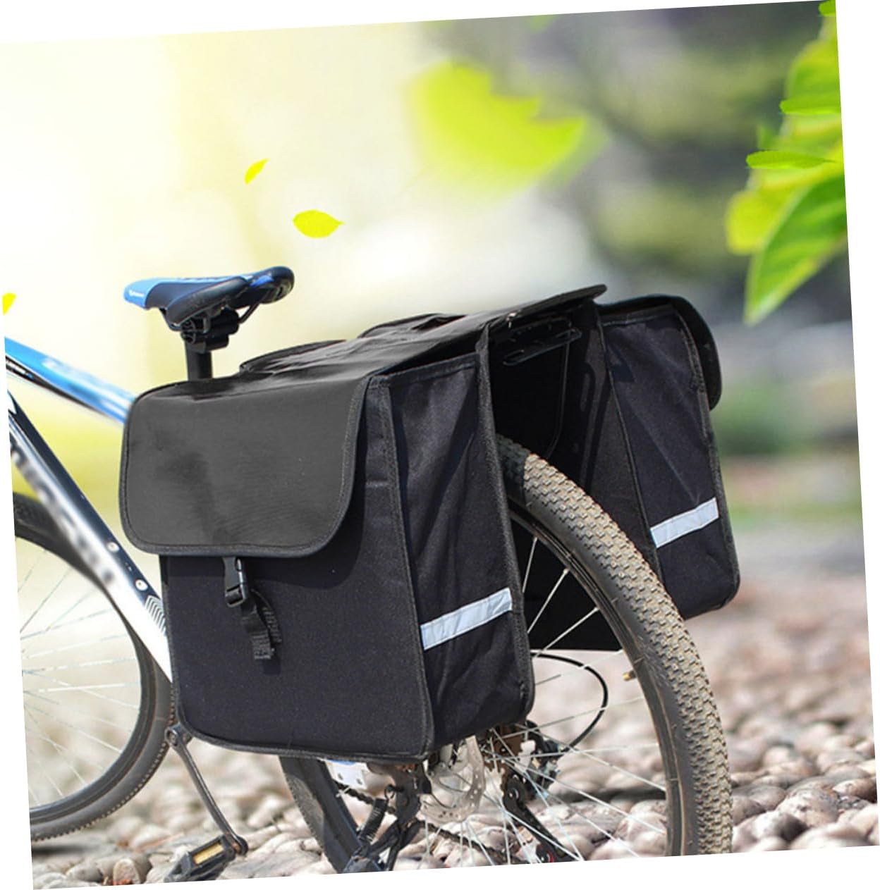 Cycling Pannier Bag Mountain Bike Bags Rear Rack Reflective Stripe Large Compartment