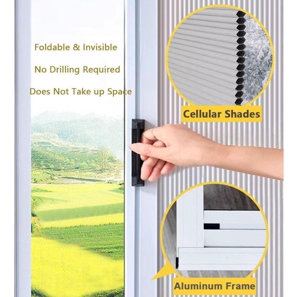 Finestre scorrevoli in Alluminio, Porte a Soffietto Pieghevoli, Divisorio per la Privacy(800x1200mm)