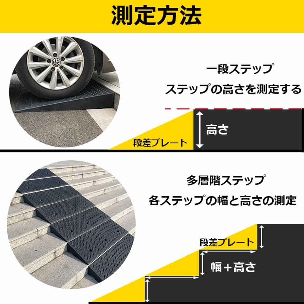 Amazon.co.jp: 高さ80〜200mm段差プレート段差解消スロープ 段差