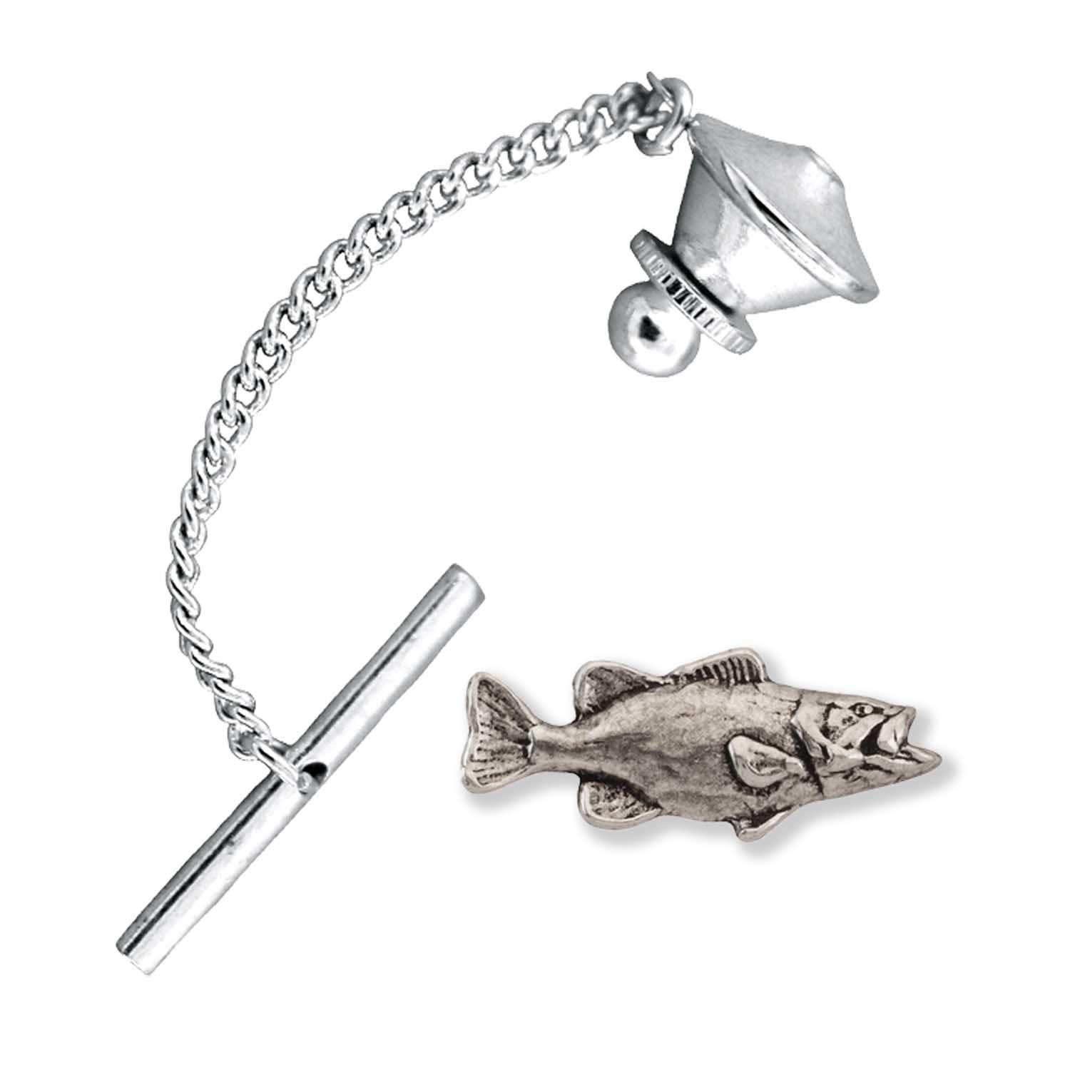 Fish Tie Tack Brooch Pin, Handmade in The USA - Available in Pewter, Copper & 22k Gold Plated & Hand Painted-image-11