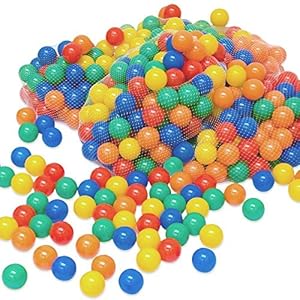 LittleTom 100 Bunte Bälle für Bällebad 6cm Babybälle Plastikbälle Baby Spielbälle