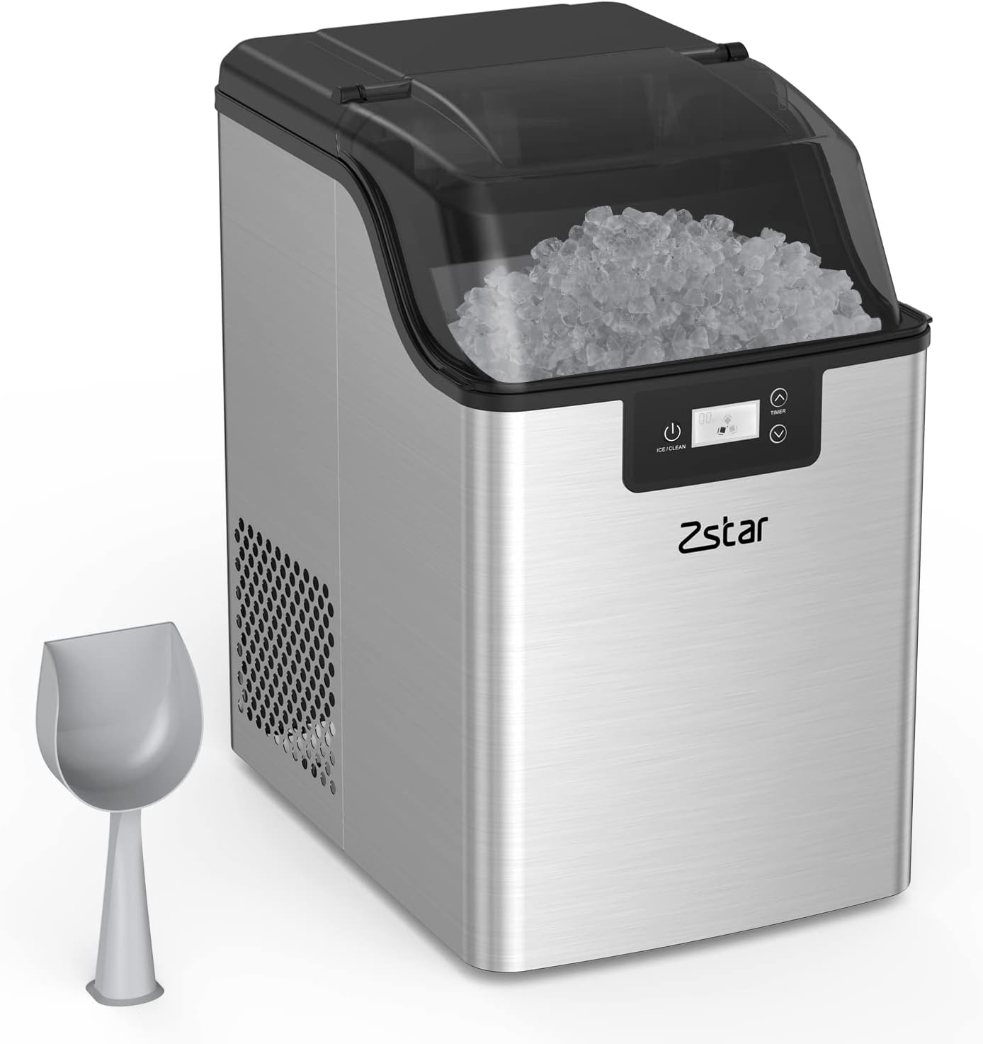 Countertop Nugget Ice Maker, Zstar Pebble Ice Maker with 44