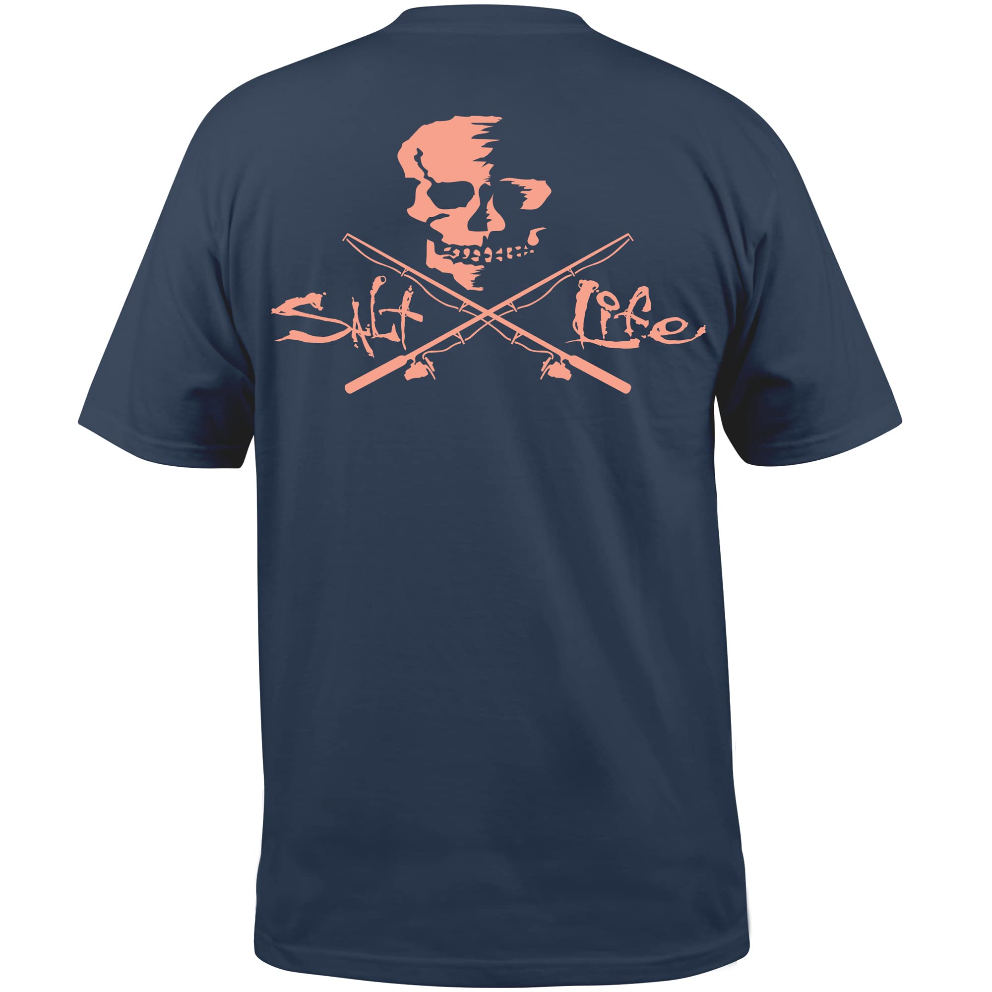 Salt LifeMen's Skull and Poles Short Sleeve Classic Fit Shirt