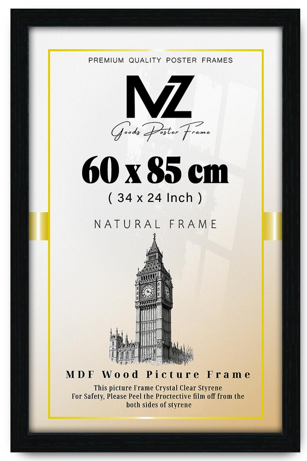 PosterPalooza | 6x10 Antique Red Picture Frame - UV Acrylic, Foam Board Backing, Hanging Hardware - View #6