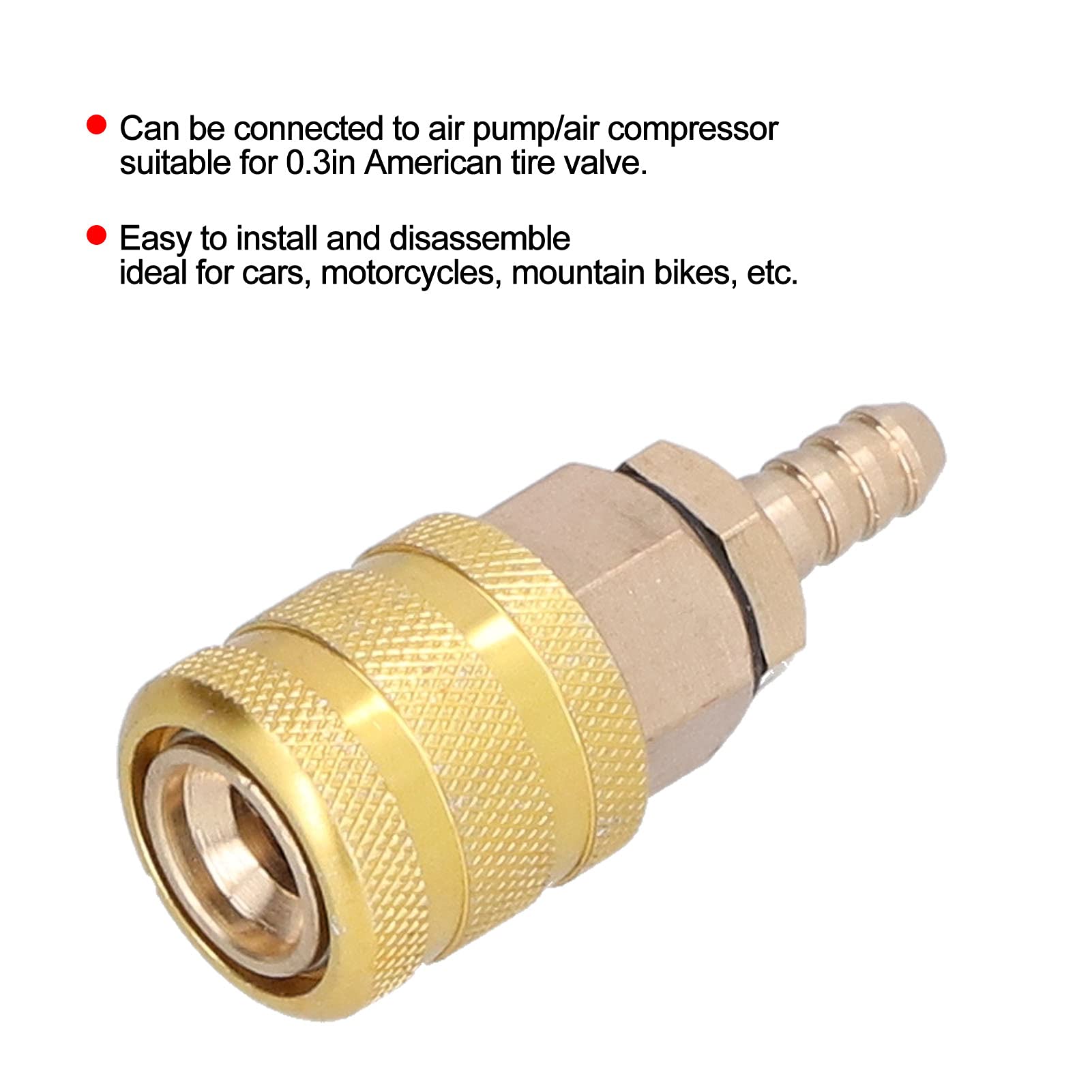 Uchwyt Do Pompowania Opon, Złącze Zaworu Opony Samochodowej, Uchwyt Do Pompowania Opon 6,5 Mm Szybkozłącze Adapter Inflatora Złącze Do Pompki Do Opon Samochodowych Do Zaworu Opony Motocyklowej