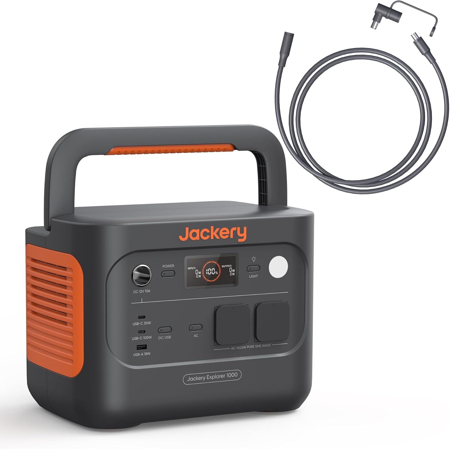 Generador Eléctrico Portátil Jackery Explorer 1000 v2 con 100W Panel Solar, 1070Wh Batería LFP, 1500W AC/100W USB-C Salida, Carga Completa Rápida 1H vía APP para Exteriores, Autocaravanas, Emergencias — view 13