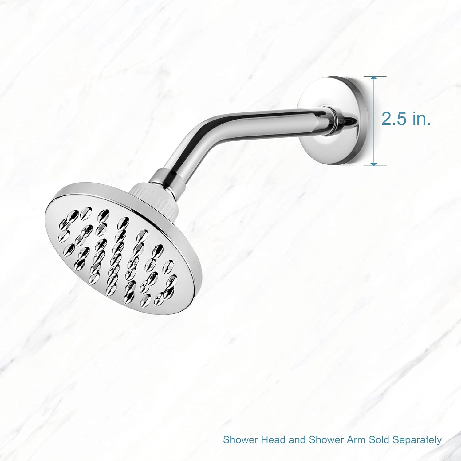 OFFO Shower Arm Flange 2.5" in Outer Diameter Replacement Shower Head Arm Escutcheon Plate Suitable for Most Brands Shower Head Arms, Chrome