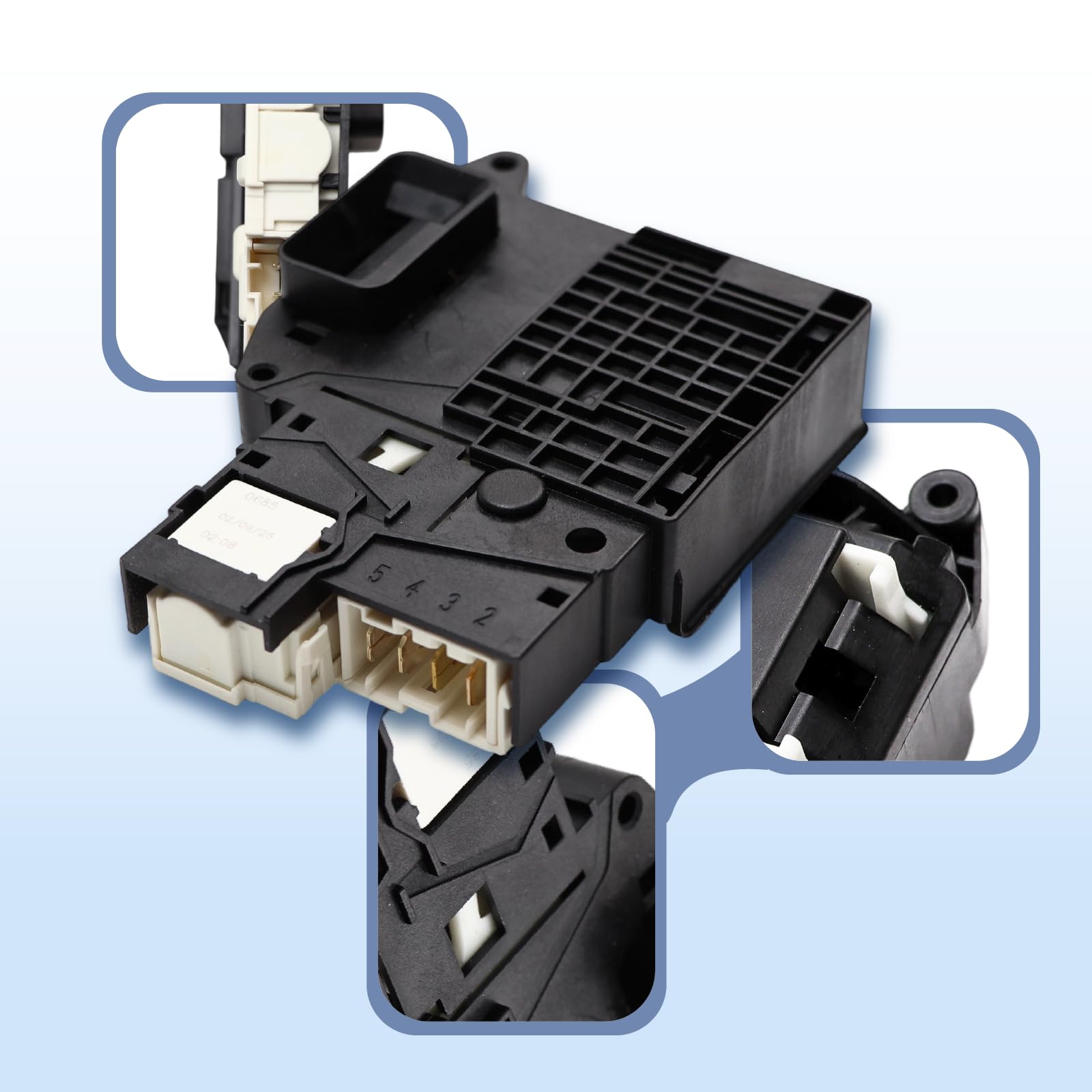 Cerradura de puerta de lavadora EBF61315801 reemplazo para LG F4J7JY2W F4J6TY0W F4J6TY8S F4J6VN0W Sustituye EBF61315806 EBF62534402