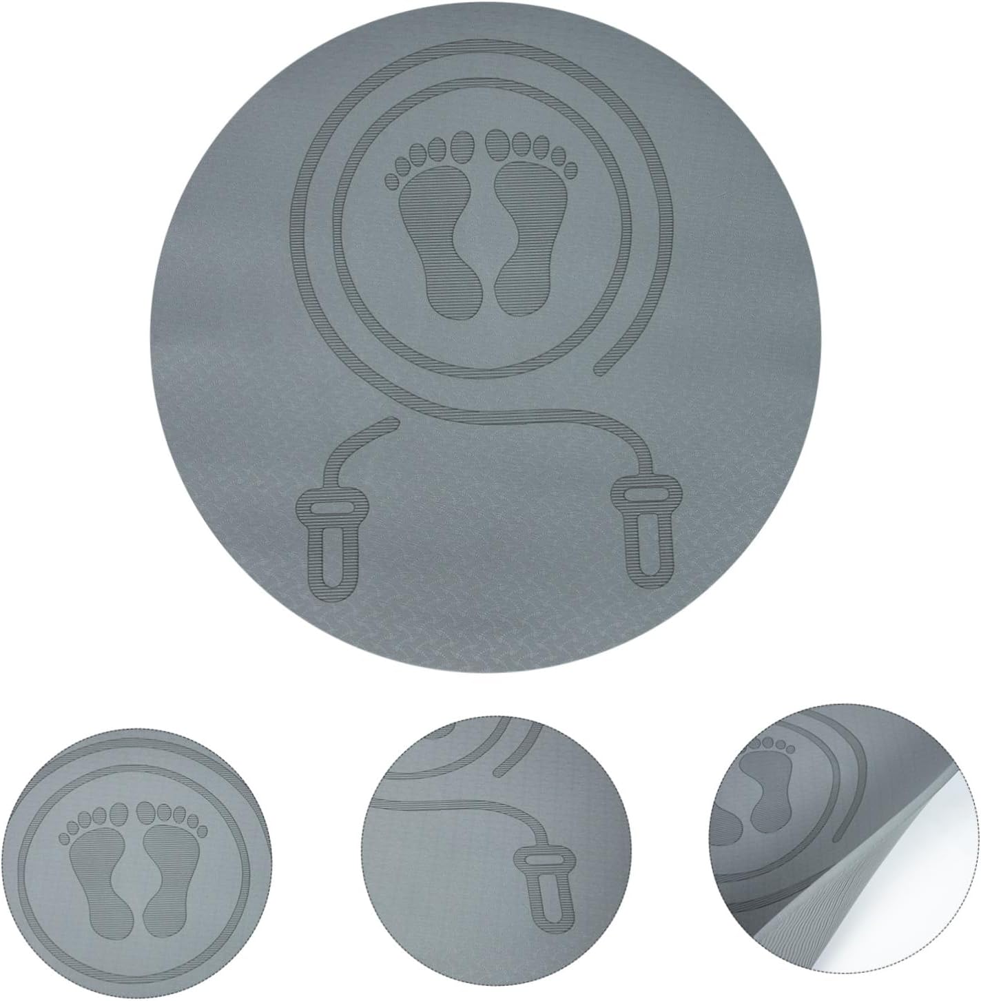 Indoor Jump Rope Mat Tpe Shock Absorbing Exercise Cushion Sound Floor Pad for Home Fitness Thick and Non Slip Design