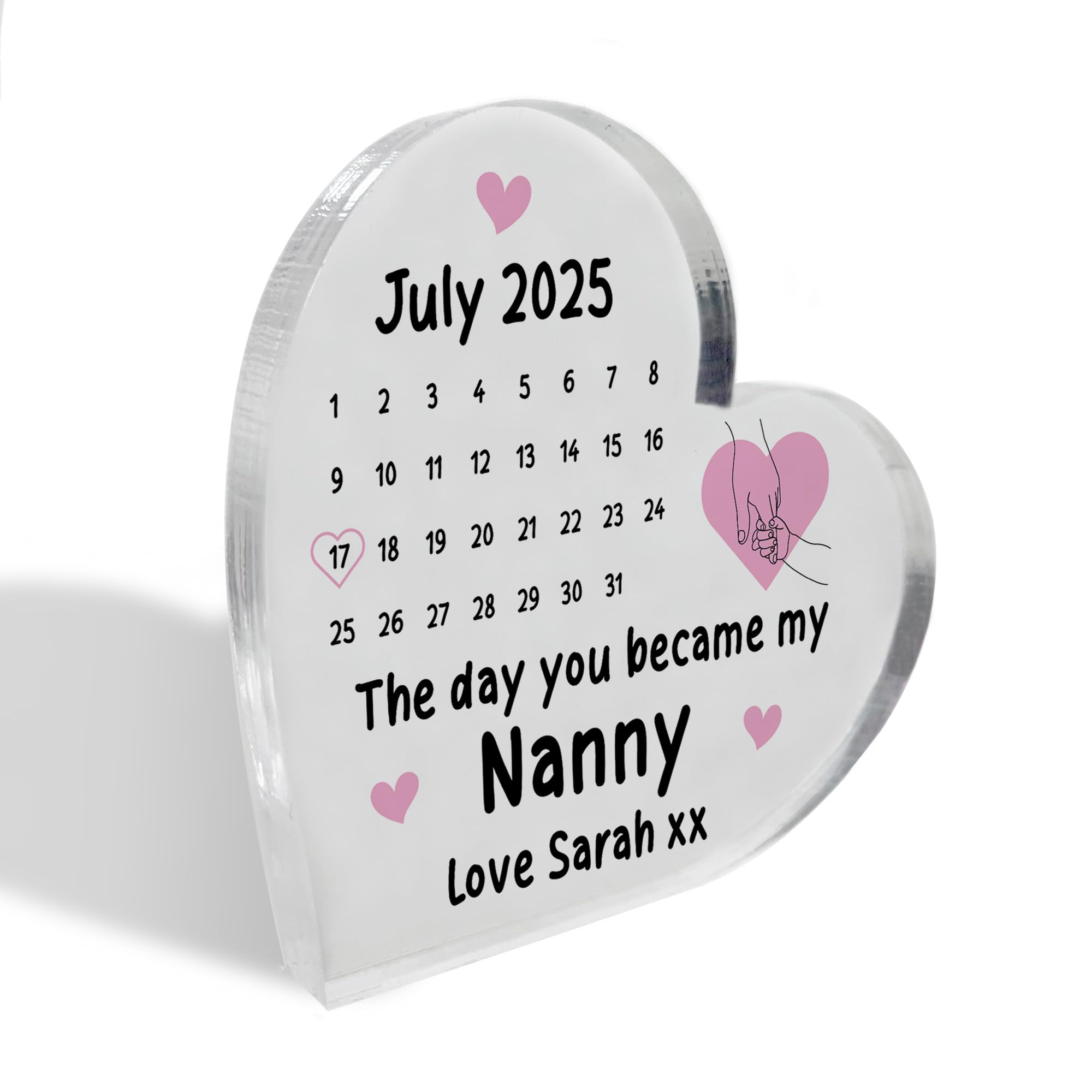 Red Ocean Mum Gifts For Mothers Day Personalised Mummy Gift from Daughter Mummy Gift From Son First Mother's Day Gift New Mummy Gift For Mummy Birthday Gift (Day You Became My Nanny Pink)