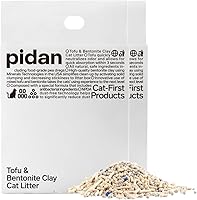 Vista 1 de pidan Mix Cat Litter,Tofu Cat Litter with Bentonite 70%:30%,Absorbent and Fast Drying,Flushable Tofu Litter,Selected Quality Pea Dregs,5-Fold Water