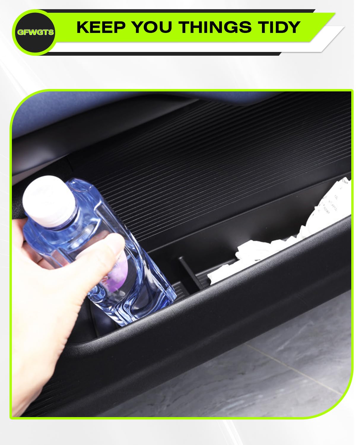 Xpeng G6 Accessoires [Lot de 4] Boîte de Rangement Latérale de Porte pour Xpeng G6 2024 2025 2026, Poche de Porte Avant & Arrière en TPE, Organiseur Intérieur (Noir)