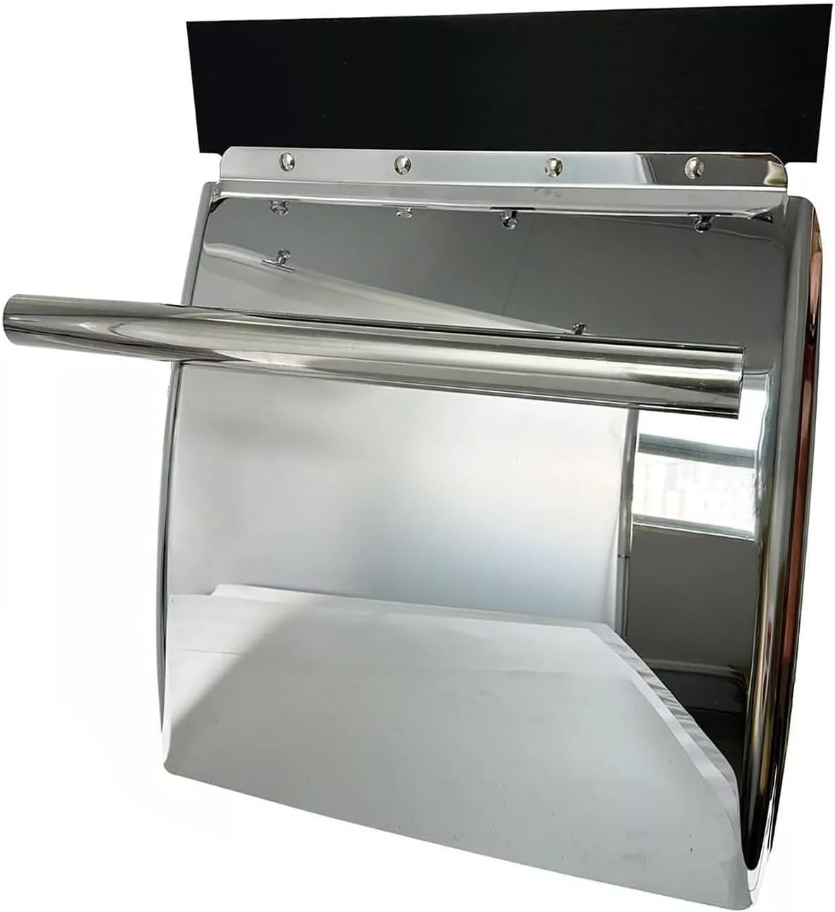 Pair Stainless Steel 24" x 24" Quarter Fender with Tube Bracket Compatible with Semi Truck Freightliner Kenworth Peterbilt