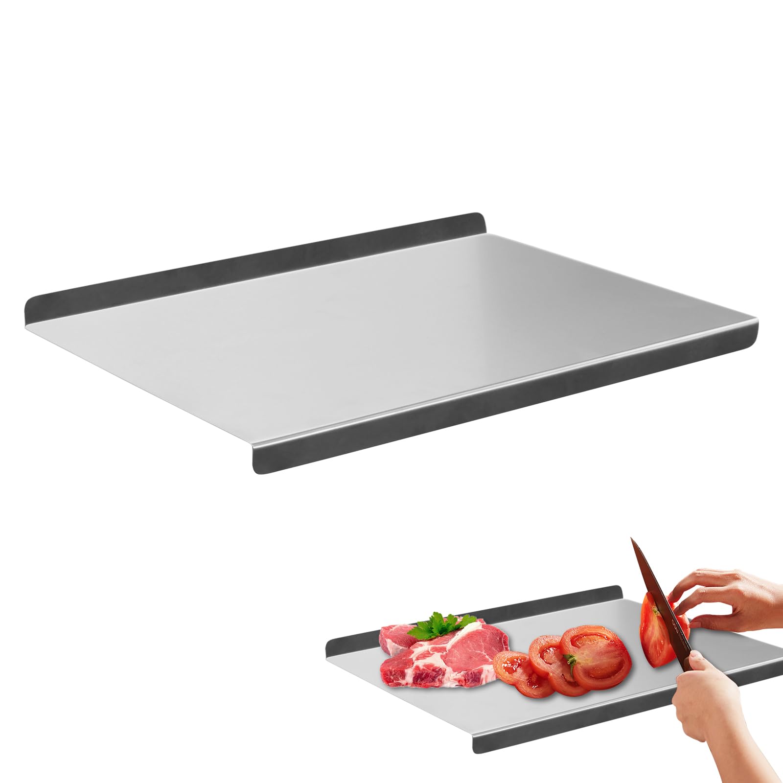 Hocadrv Cutting Boards 304Stainless Steel Metal Chopping Board for Kitchens
