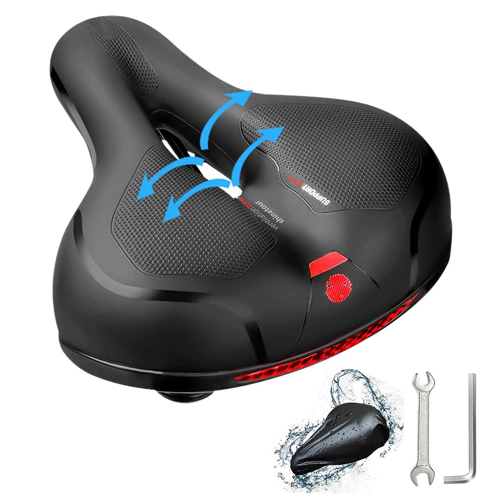 Bike Saddle Hollow Ergonomic Bicycle Seat Breathable Memory Sponge Bike Saddle Comfortable Cycling Seat Cushion Pad Mountain Bike/Exercise Bike/Road Bike Seats